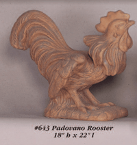 Thumbnail for Padovano Rooster Cast Stone Outdoor Asian Collection Statues Tuscan 