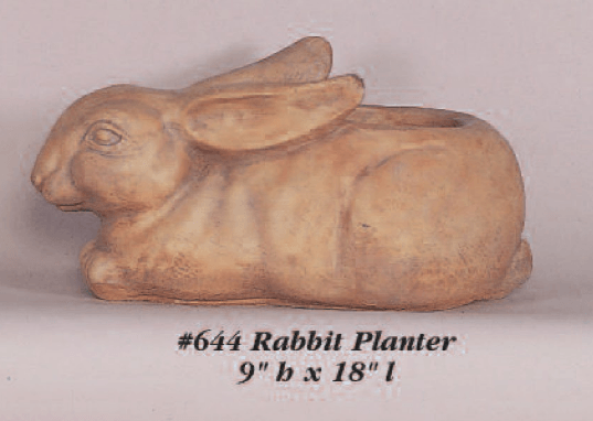 Rabbit Planter Cast Stone Outdoor Asian Collection Statues Tuscan 