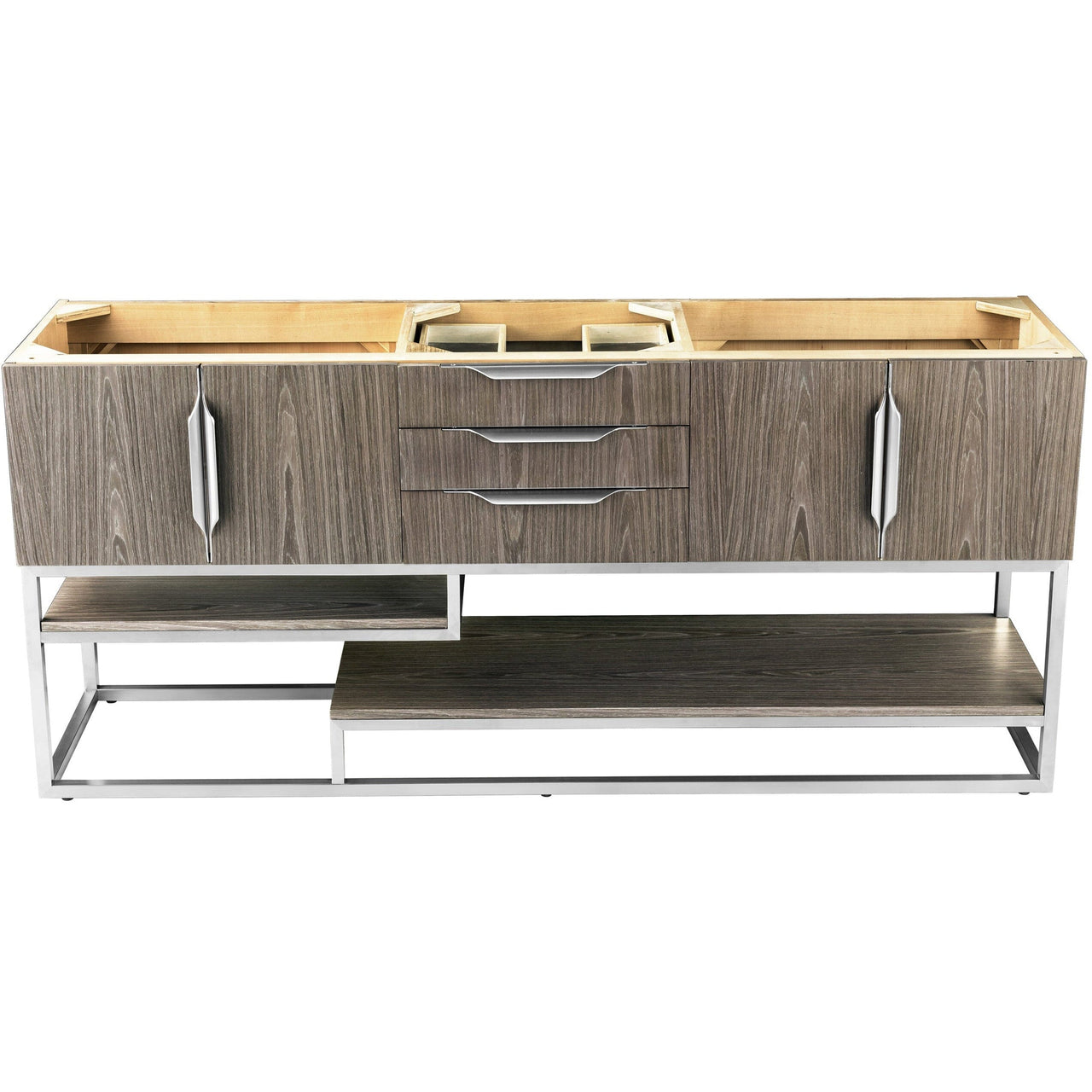 James Martin Columbia 72" Double Vanity Vanity James Martin Ash Gray Cabinet Only 