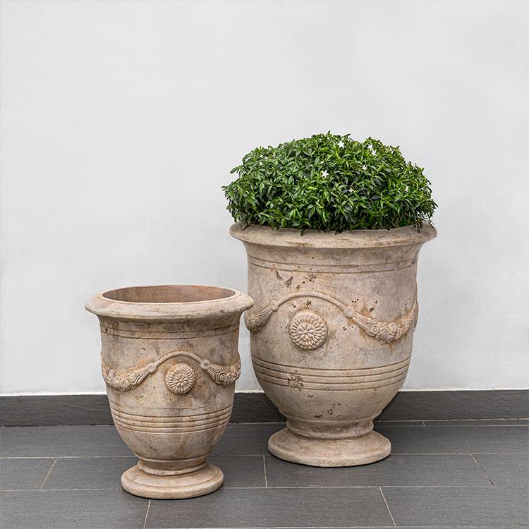 Campania International Anduze Urn Urns Campania International Antico Terra Cotta 