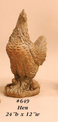 Thumbnail for Hen Cast Stone Outdoor Asian Collection Statues Tuscan 