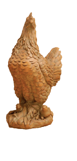 Hen Cast Stone Outdoor Asian Collection Statues Tuscan 