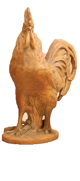 Rooster Cast Stone Outdoor Asian Collection Statues Tuscan 
