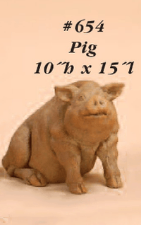 Thumbnail for Pig Cast Stone Outdoor Asian Collection Statues Tuscan 