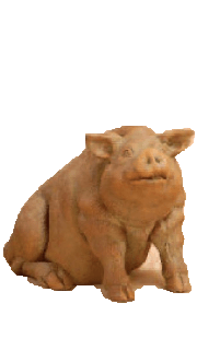 Pig Cast Stone Outdoor Asian Collection Statues Tuscan 