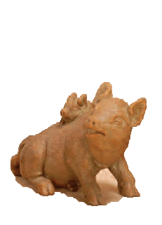 Pig and Piglet Cast Stone Outdoor Asian Collection Statues Tuscan 