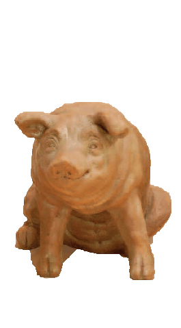 Big Pig Cast Stone Outdoor Asian Collection Statues Tuscan 