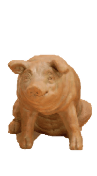 Thumbnail for Big Pig Cast Stone Outdoor Asian Collection Statues Tuscan 