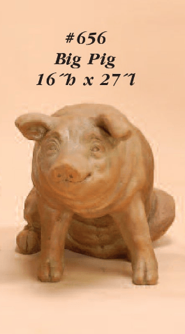 Big Pig Cast Stone Outdoor Asian Collection Statues Tuscan 