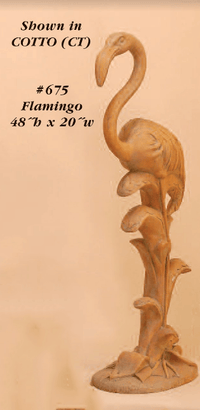 Thumbnail for Flamingo Cast Stone Outdoor Asian Collection Statues Tuscan 