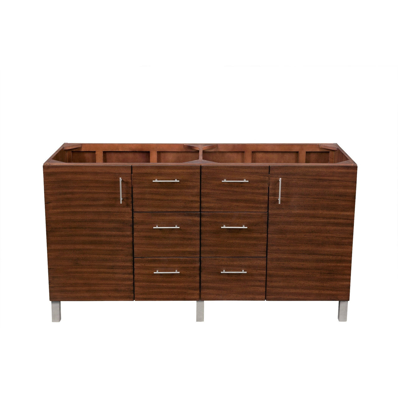 James Martin Metropolitan 60" Double Vanity Vanity James Martin American Walnut Cabinet Only 