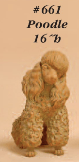 Thumbnail for Poodle Cast Stone Outdoor Asian Collection Statues Tuscan 