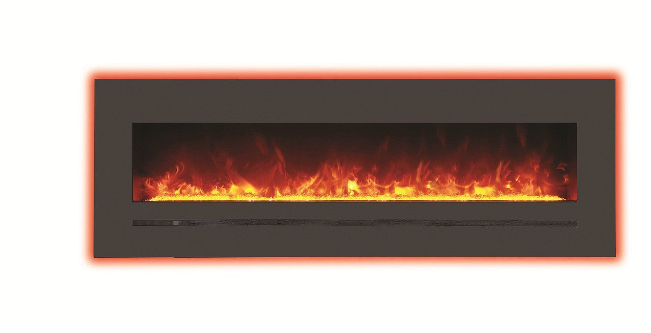 Amantii 60" Electric unit with a 66 x 23 steel surround Electric Fireplace Amantii 