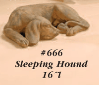 Thumbnail for Sleeping Hound Cast Stone Outdoor Asian Collection Statues Tuscan 