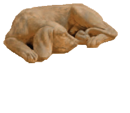 Sleeping Hound Cast Stone Outdoor Asian Collection Statues Tuscan 