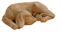 Thumbnail for Sleeping Hound Cast Stone Outdoor Asian Collection Statues Tuscan 