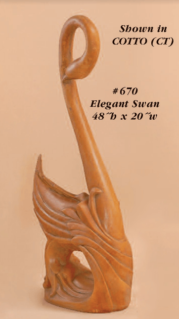 Elegant Swan Cast Stone Outdoor Asian Collection Statues Tuscan 