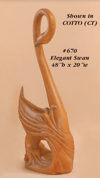 Thumbnail for Elegant Swan Cast Stone Outdoor Asian Collection Statues Tuscan 