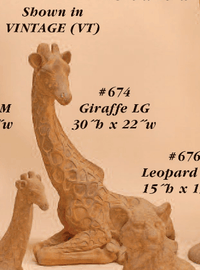 Thumbnail for Giraffe Cast Stone Outdoor Asian Collection Statues Tuscan 