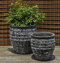 Thumbnail for Campania International Knossos Planter - S/2 Urn/Planter Campania International Fossil Grey 