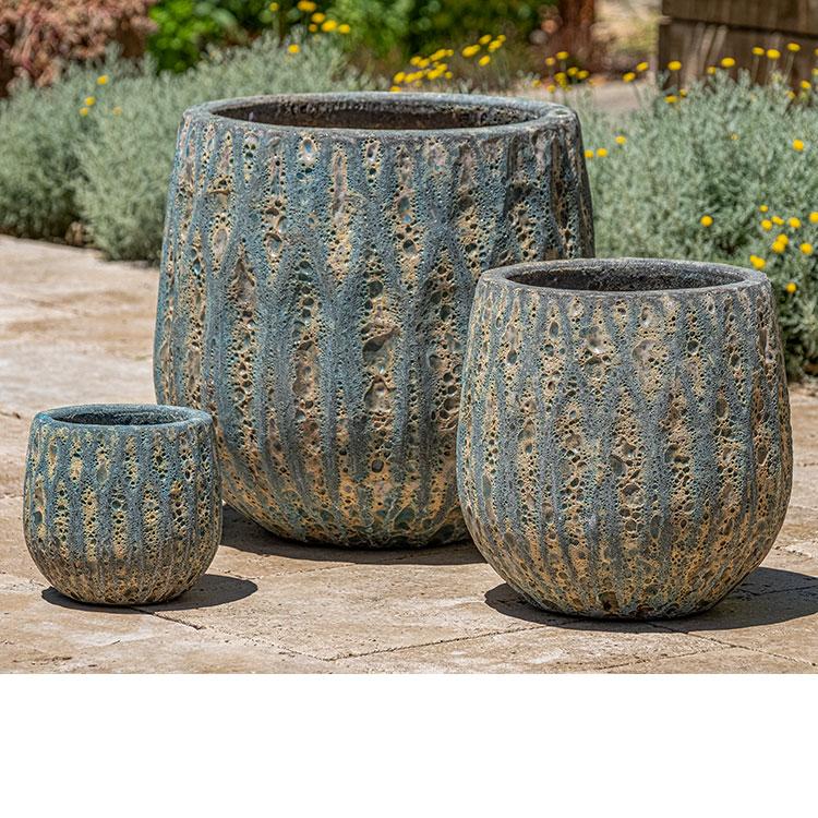 Campania International Lambrate Planter Urn/Planter Campania International Aqua Blue Coral 