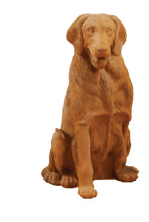 Golden Retriever Cast Stone Outdoor Asian Collection Statues Tuscan 