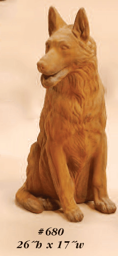 Sheep Dog Cast Stone Outdoor Asian Collection Statues Tuscan 