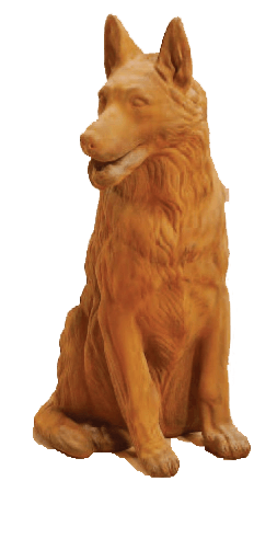 Sheep Dog Cast Stone Outdoor Asian Collection Statues Tuscan 