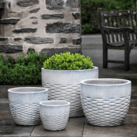 Thumbnail for Campania International Glazed Terra cotta Hyphen Planter Urn/Planter Campania International 