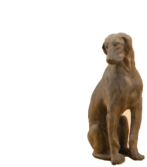 Hound Cast Stone Outdoor Asian Collection Statues Tuscan 