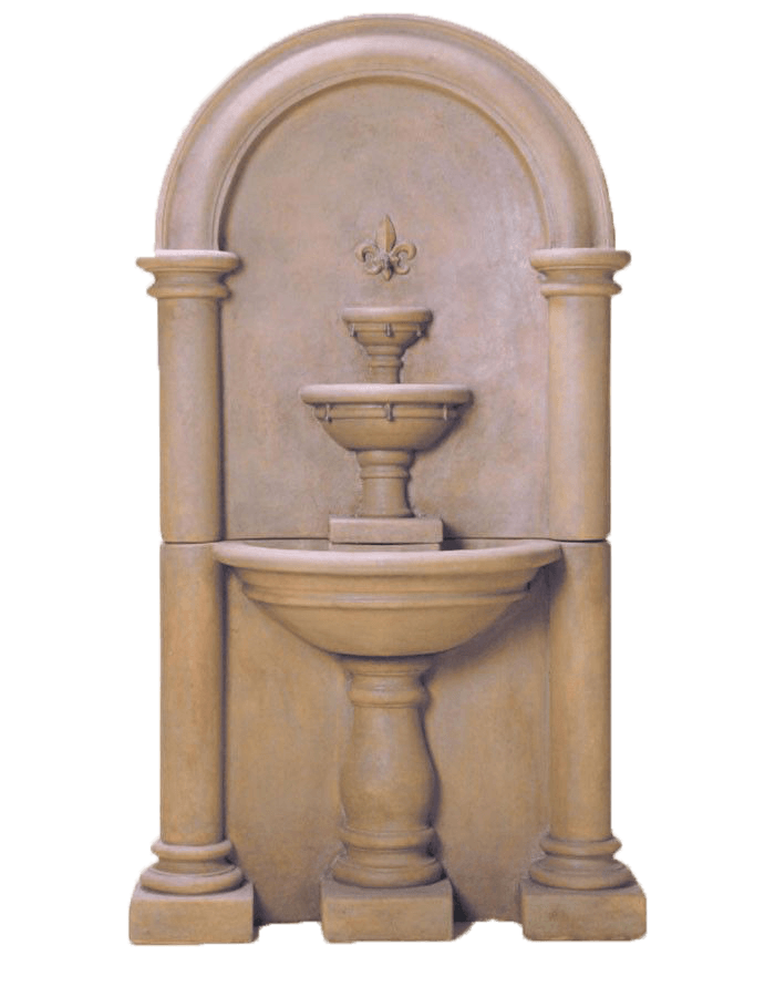 Montecito Wall Cast Stone Outdoor Fountain Fountain Tuscan 