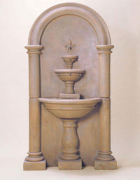 Thumbnail for Montecito Wall Cast Stone Outdoor Fountain Fountain Tuscan 