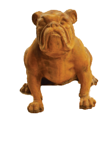 Bull Dog Large Cast Stone Outdoor Asian Collection Statues Tuscan 