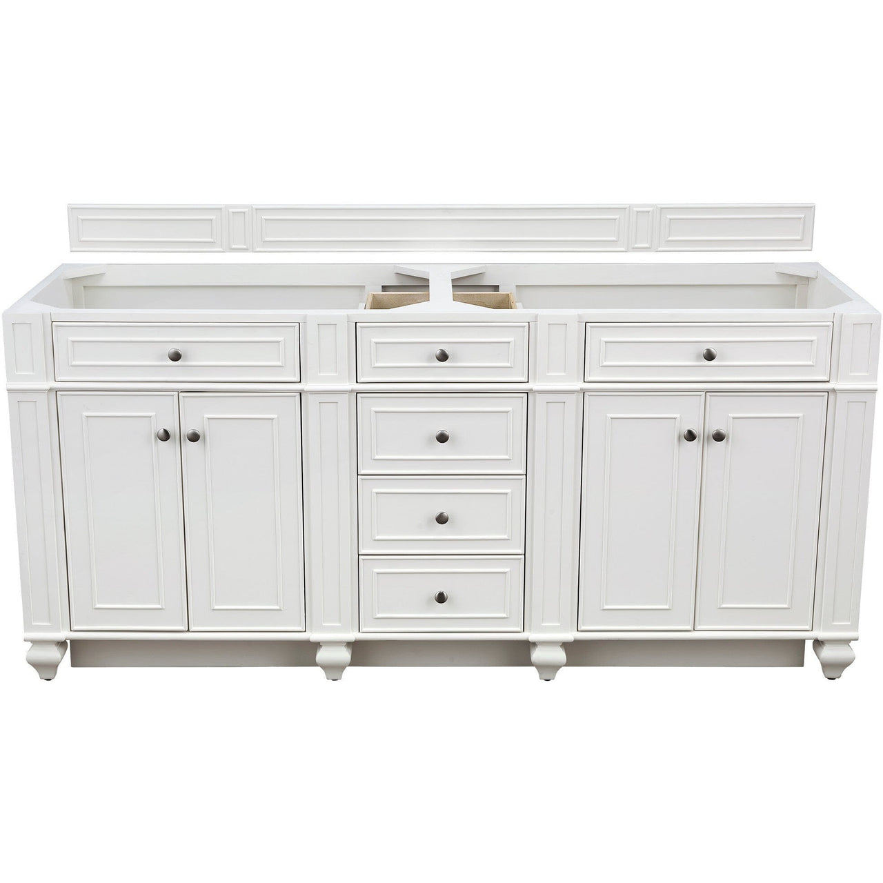 James Martin Bristol 72" Double Vanity Vanity James Martin Bright White Cabinet Only 