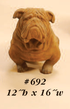 Bull Dog Puppy Cast Stone Outdoor Asian Collection Statues Tuscan 