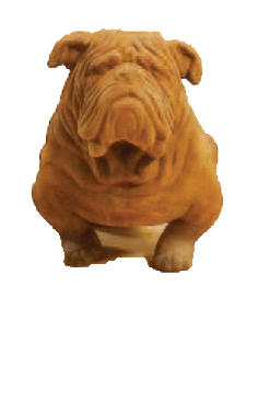 Bull Dog Puppy Cast Stone Outdoor Asian Collection Statues Tuscan 