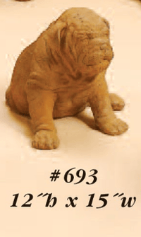 Thumbnail for Shar Pei Puppy Cast Stone Outdoor Asian Collection Statues Tuscan 