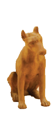 Doberman Sitting Cast Stone Outdoor Asian Collection Statues Tuscan 