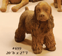 Thumbnail for Cocker Spaniel Standing Cast Stone Outdoor Asian Collection Statues Tuscan 