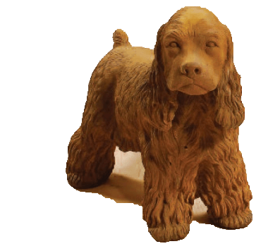 Cocker Spaniel Standing Cast Stone Outdoor Asian Collection Statues Tuscan 