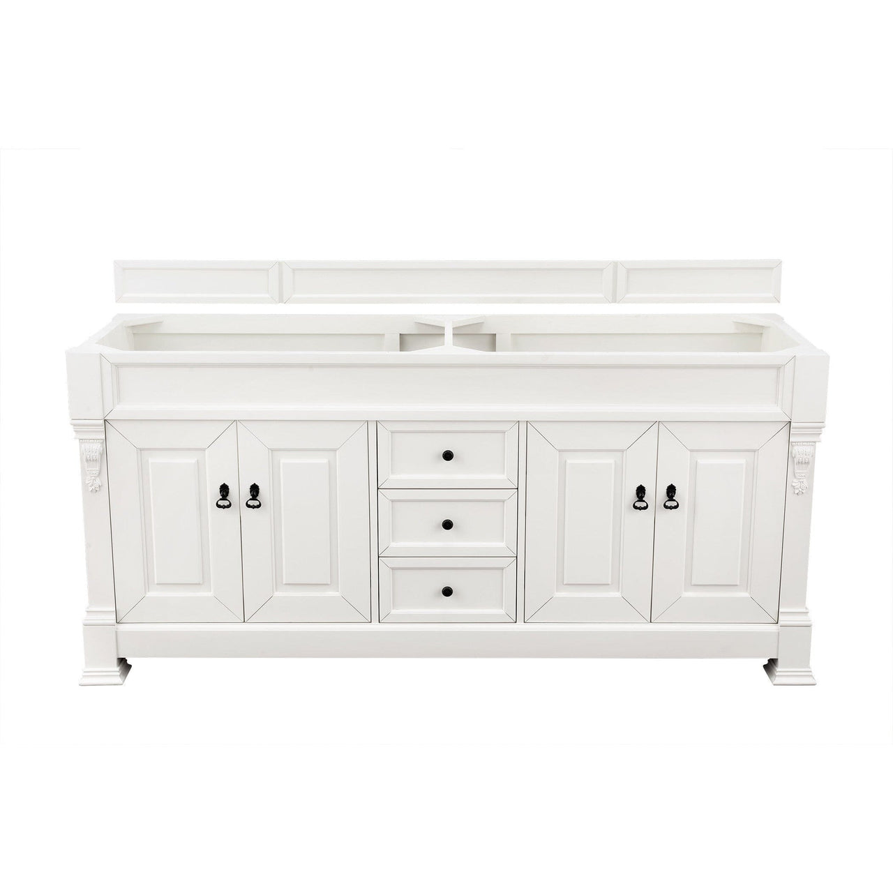 James Martin Brookfield 72" Double Vanity Vanities James Martin Bright White Cabinet Only 