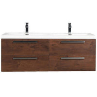 Thumbnail for Eviva Surf 57″ Modern Bathroom Vanity Set with Integrated White Acrylic Double Sink Vanity Eviva 