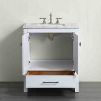Thumbnail for Eviva Aberdeen 30″ Transitional Bathroom Vanity w/ White Carrara Top Vanity Eviva 