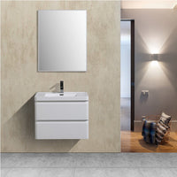 Thumbnail for Eviva Smile 28″ Wall Mount Modern Bathroom Vanity w/ White Integrated Top Vanity Eviva 