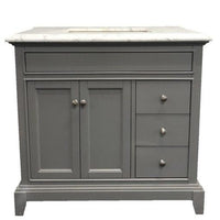 Thumbnail for Eviva Elite Princeton 36″ Solid Wood Bathroom Vanity Set with Double OG Crema Marfil Marble Top Vanity Eviva 