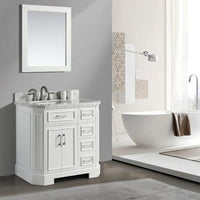 Thumbnail for Eviva Glory 42″ Bathroom Vanity with Carrara Marble Counter-top and Porcelain Sink Vanity Eviva 