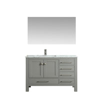 Thumbnail for Eviva London 42″ x 18″ Transitional Bathroom Vanity w/ White Carrara Top Vanity Eviva Grey 