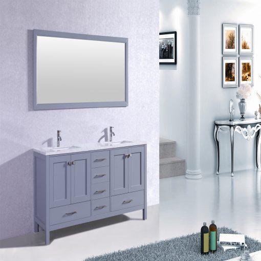Totti Shaker 72″ Transitional Bathroom Vanity with White Carrera Countertop Vanity Eviva 
