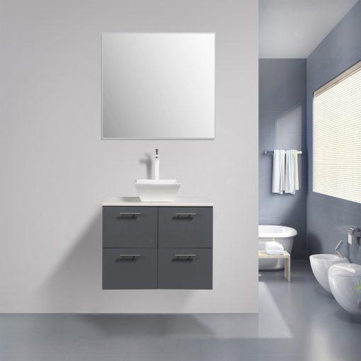 Eviva Luxury 40 inch bathroom vanity with Porcelain vessel sink Vanity Eviva Gray 