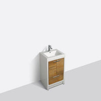 Thumbnail for Eviva Grace 24 in. White Bathroom Vanity with White Integrated Acrylic Countertop Vanity Eviva Natural Oak 